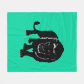 Stalking Lion Fleece Deken (Voorkant (Horizontaal))