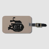 Stalking Lion - Silhouette - Voeg uw kleur toe Bagagelabel (Voorkant (horizontaal))