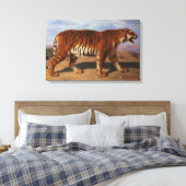 Stalking Tiger (door Rosa Bonheur) Canvas Afdruk (Insitu (Slaapkamer))