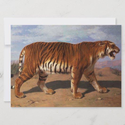 Stalking Tiger (door Rosa Bonheur) Kaart (Voorkant)