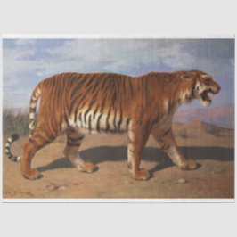 Stalking Tiger (door Rosa Bonheur) Tissuepapier