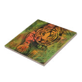 Stalking Tiger - Migned Drawing Art Collectie Tegeltje (Zijkant)