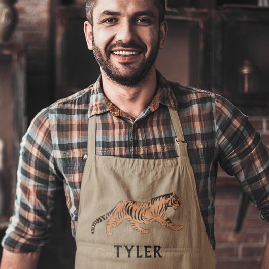 Stalking Tiger op maat Lang Schort