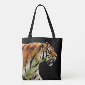 Stalking Tiger *Personaliseer* Tote Bag (Achterkant)