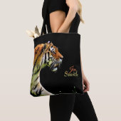 Stalking Tiger *Personaliseer* Tote Bag (Dichtbij)