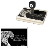 Stalking Tiger Profiel Rubberstempel (Gestempeld)