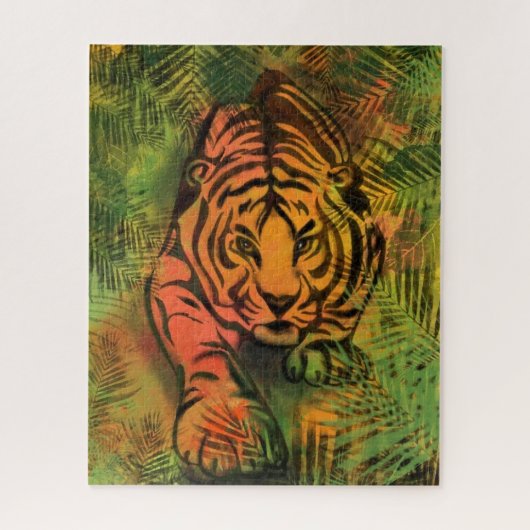 Stalking Tiger Puzzel - Schilderij (Verticaal)