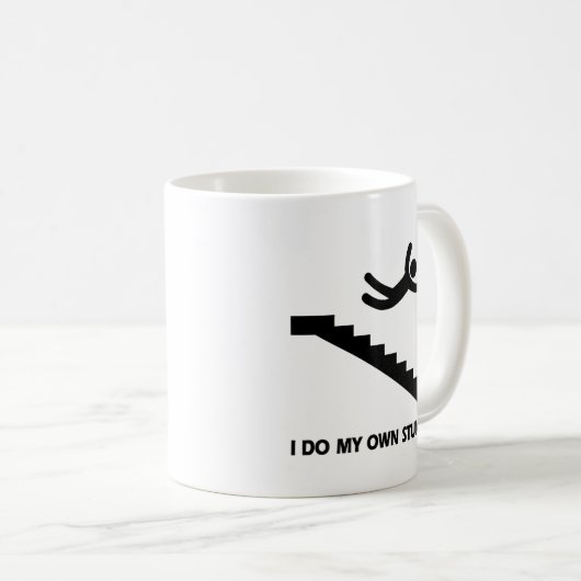 Stallen mijn eigen stunts koffiemok (Voorkant rechts)