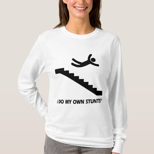 Stallen mijn eigen stunts t-shirt (Voorkant)