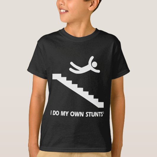Stallen mijn eigen stunts t-shirt (Voorkant)