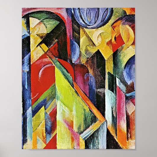 Stallen van Franz Marc Poster (Voorkant)