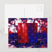 Stalling | Rood- en blauw fractal art Briefkaart (Voorkant / Achterkant)