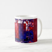 Stalling | Rood en blauw fractal Art Wrap Koffiemok (Voorkant rechts)