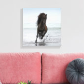 Stallion aan boord | Noord-Atlantische Oceaan Canvas Afdruk (Insitu (Woonkamer))