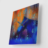Stallion & Fantasy Horse-lover Modern Art Vierkante Klok (Hoek)