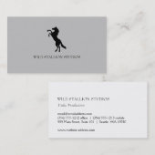 Stallion grijs achtergrond visitekaartje (Voorkant / Achterkant)