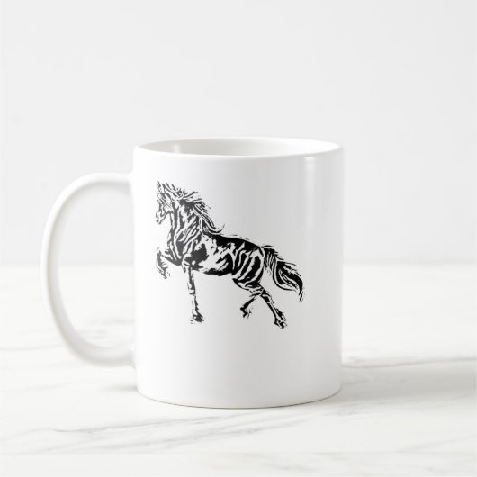 Stallion Horse Motif Elegant Mane Animals kleurig Koffiemok (Links)