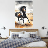 Stallion in Full Stride Canvas Afdruk (Insitu (Slaapkamer))