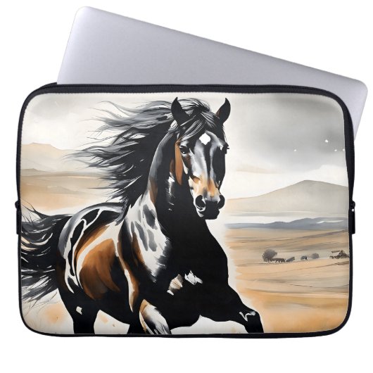 Stallion in Full Stride Laptop Sleeve (Voorkant)