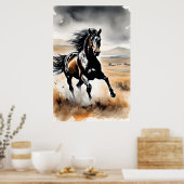 Stallion in Full Stride Poster (Keuken)