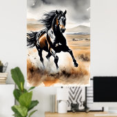 Stallion in Full Stride Poster (Thuiskantoor)