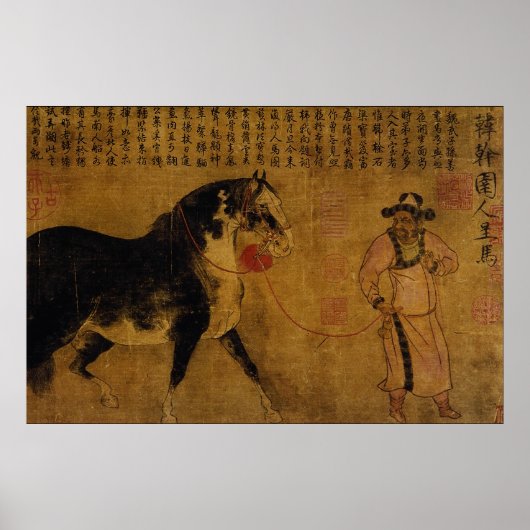 Stallion met Groom Poster (Voorkant)