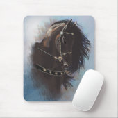 Stallion Portrait - Mousepad Muismat (Met muis)