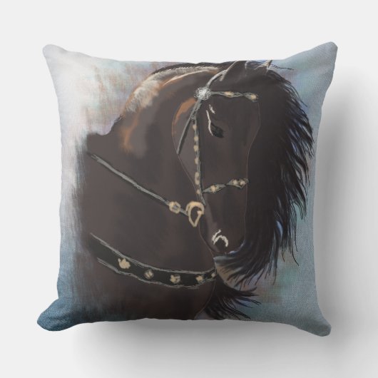 Stallion Portrait - Pillow Kussen (Voorkant)