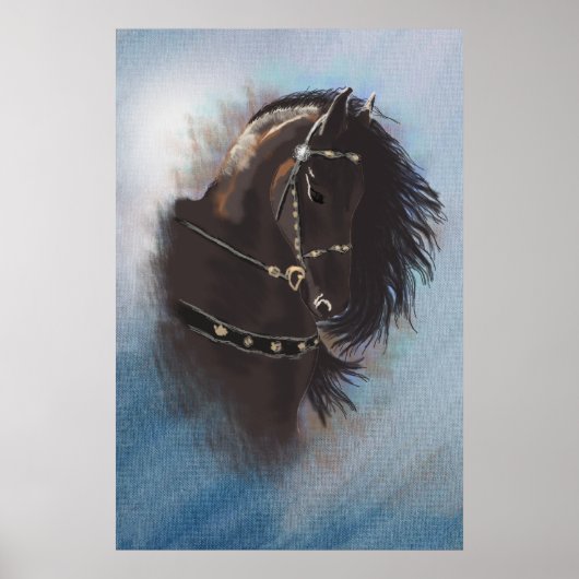 Stallion Portrait - Poster (Voorkant)