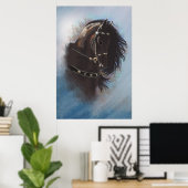 Stallion Portrait - Poster (Thuiskantoor)
