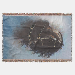 Stallion Portret - Throw Blanket Deken