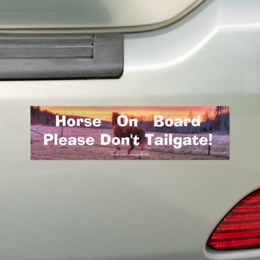 Stallion Running Home op Sunset on Ranch Bumpersticker (Op auto)