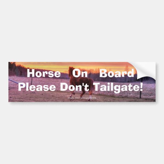 Stallion Running Home op Sunset on Ranch Bumpersticker (Voorkant)
