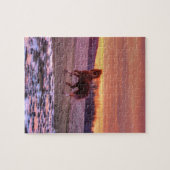 Stallion Running Home op Sunset on Ranch Legpuzzel (Horizontaal)
