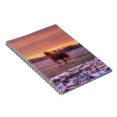 Stallion Running Home op Sunset on Ranch Notitieboek (Rechterzijde)