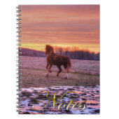 Stallion Running Home op Sunset on Ranch Notitieboek (Voorkant)