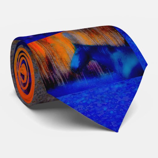 Stallion & Trees Fantasy Horse Modern Art Stropdas (Opgerold)