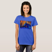 Stallion & Trees Fantasy Horse Modern Art T-shirt (Voorkant volledig)