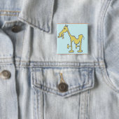 Stallion Vierkante Button 5,1 Cm (In situ)