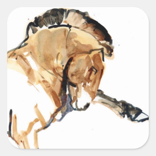 Stallion Vierkante Sticker (Voorkant)
