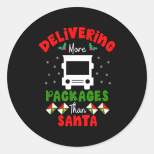 Stalmedewerker Kerstmis Meer Pakketten Dan Sinterk Ronde Sticker