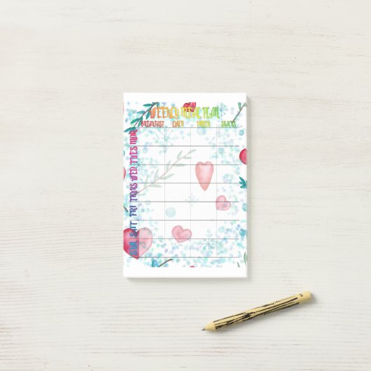 Stalplan voor wekelijkse post-it® notes (Op bureau)