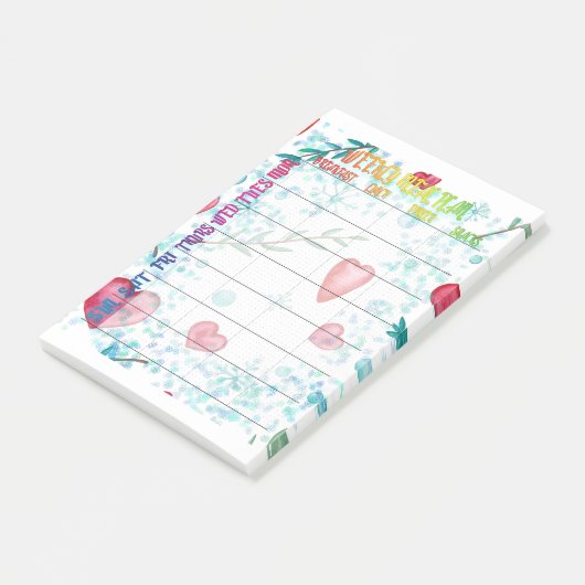 Stalplan voor wekelijkse post-it® notes (Schuin)