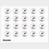 stalrustpaarden ronde sticker (Vel)