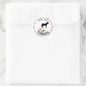 stalrustpaarden ronde sticker (Tas)
