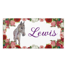 stalteken wit paard rozen Teken