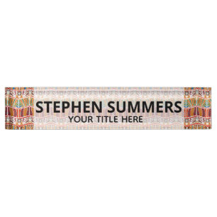 Stam Afrika Patroon Etnisch Naambordje