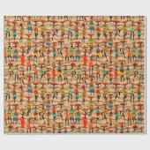 Stam Afrikaans Patroon Etnisch Cadeaupapier (Vlak)