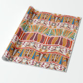 Stam Afrikaans Patroon Etnisch Cadeaupapier (Uitgerold)