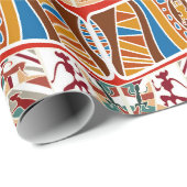 Stam Afrikaans Patroon Etnisch Cadeaupapier (Rol Hoek)